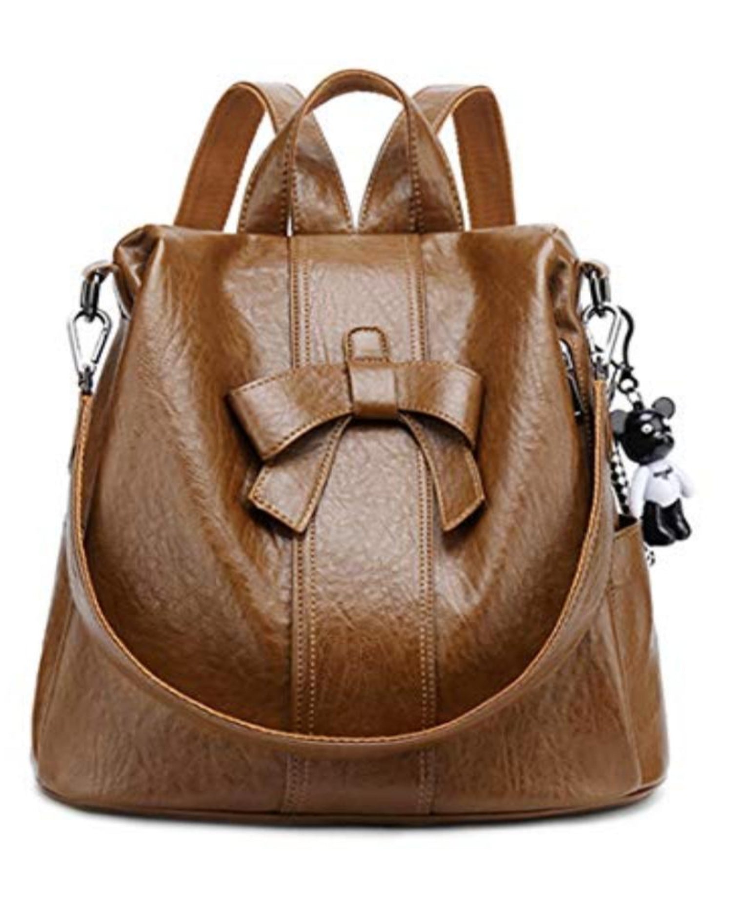 brown leather backpack purse handbag Small Shoulder Bag Vintage Abu Garcia Ambassador it is ideal for Baitfish Rod Type:5'2