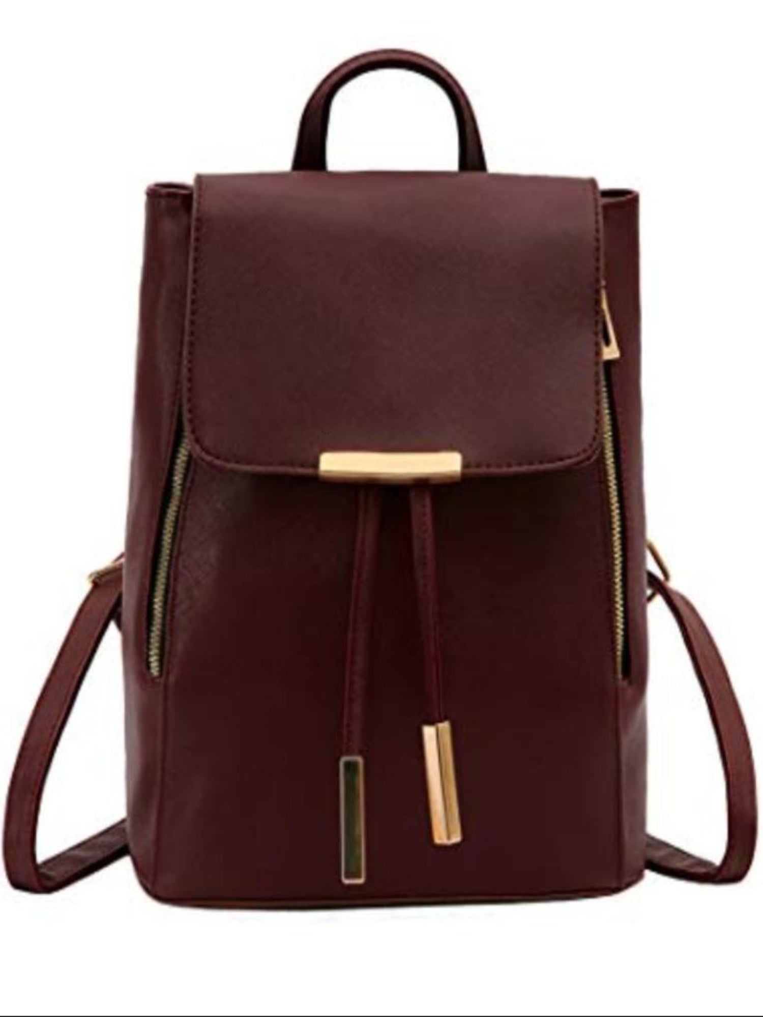 Small PU Leather Backpack Purse – Convertible Daypack