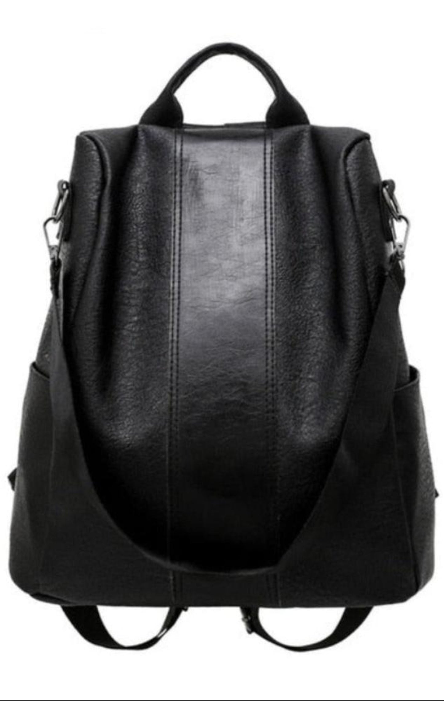 Stylish Leather Zipper Schoolbag Anti Theft Backpack - Lily Bloom