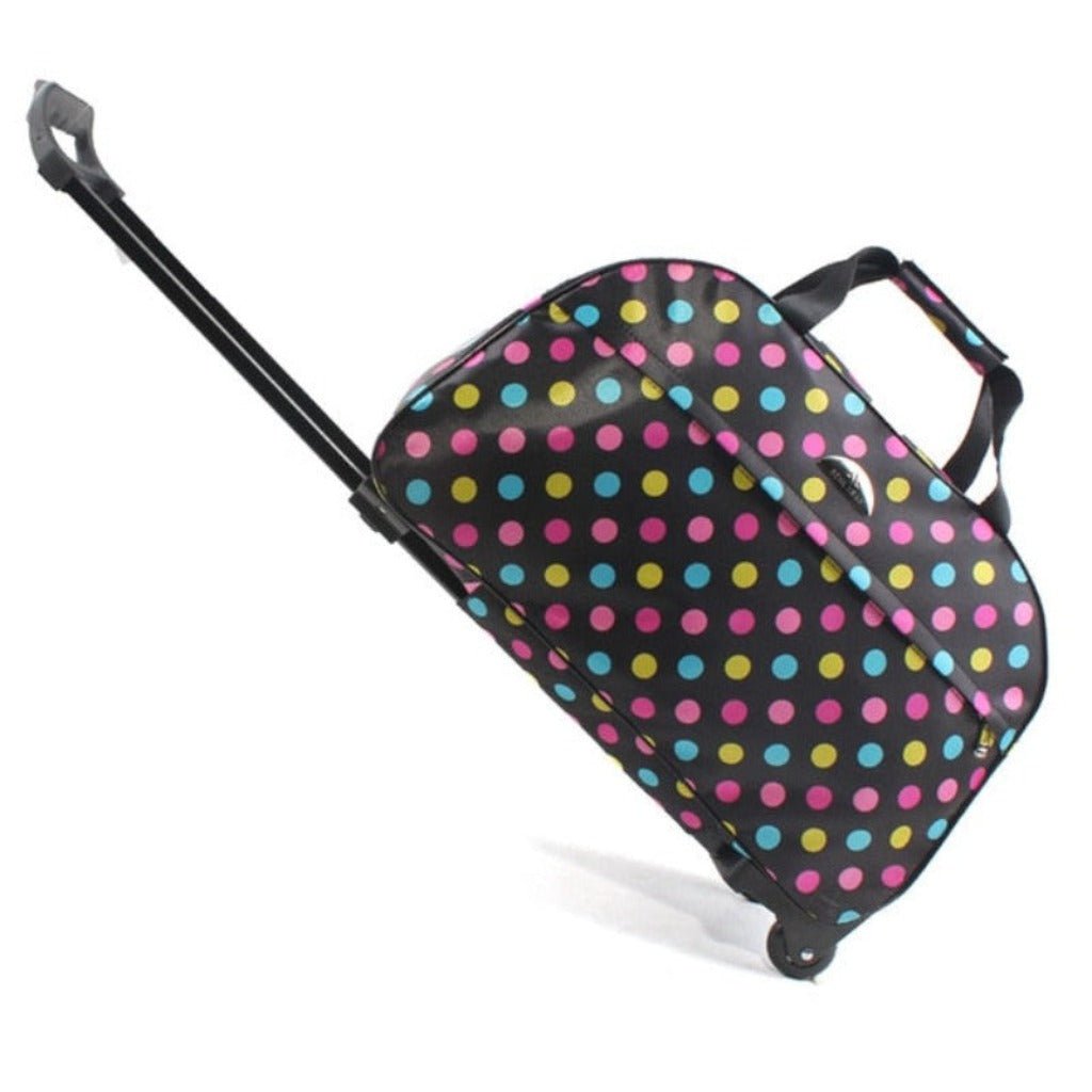 Travel Duffle Trolley Rolling Suitcase Carry On Luggage Bag - Lily Bloom