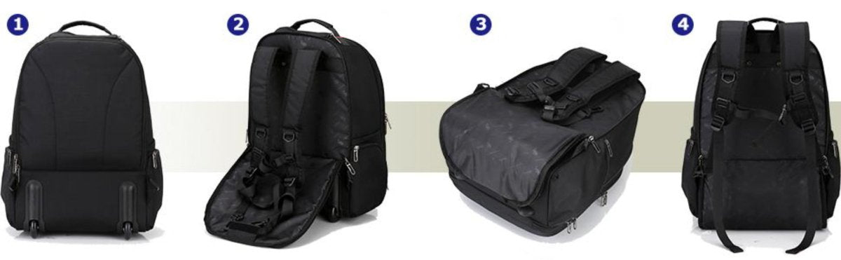 Travel Wheeled Backpack Large Rolling Waterproof Bag - Lily Bloom