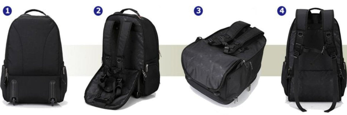 Travel Wheeled Backpack Large Rolling Waterproof Bag - Lily Bloom