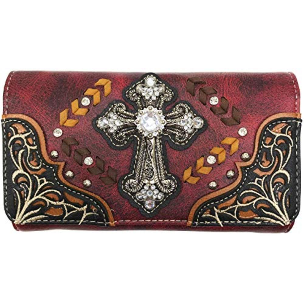 Western Country Cross Square Backpack with Matching Wallet Set - Lily Bloom