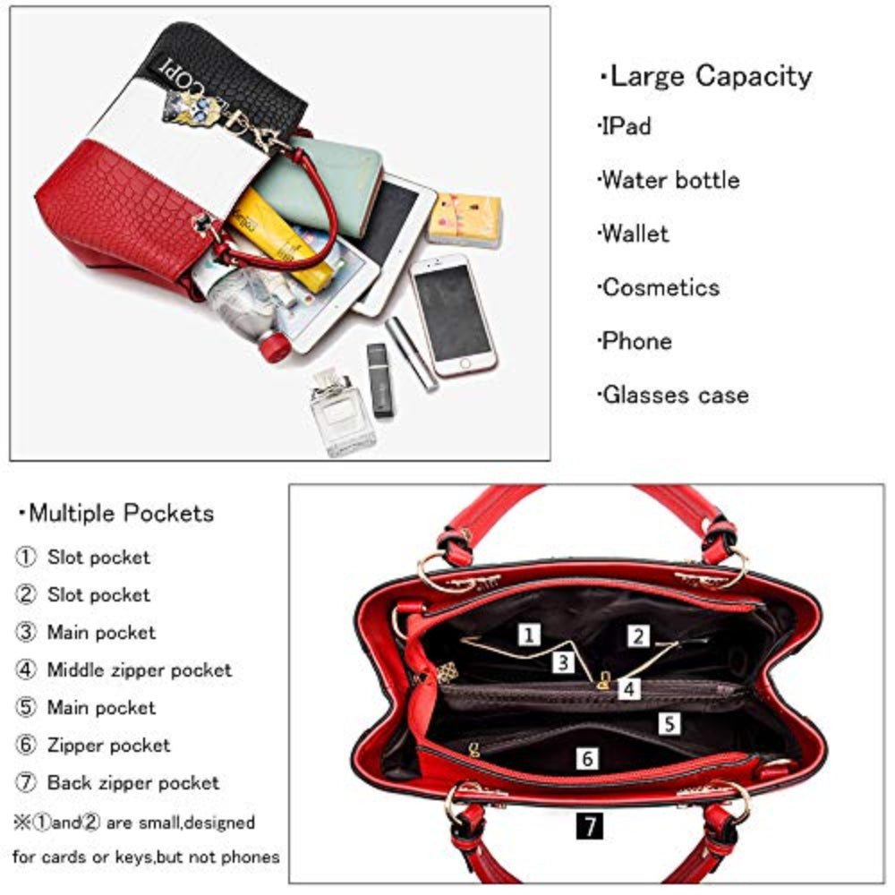 Women Handbag Purse Leather Satchel Shoulder Tote Bag - Lily Bloom