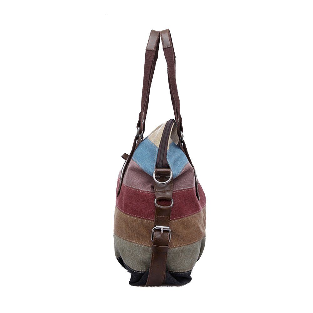 Women's Canvas Multi - Color Satchel Tote Travel Bag - Lily Bloom