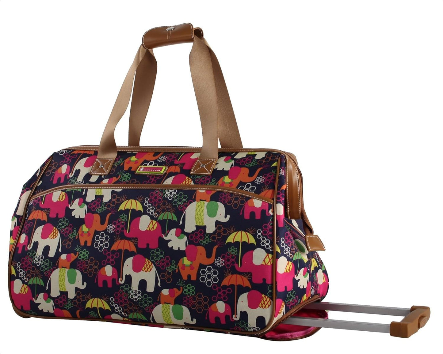22 in Luggage Designer Pattern Suitcase Wheeled Duffel Carry On Bag - Lily Bloom Store