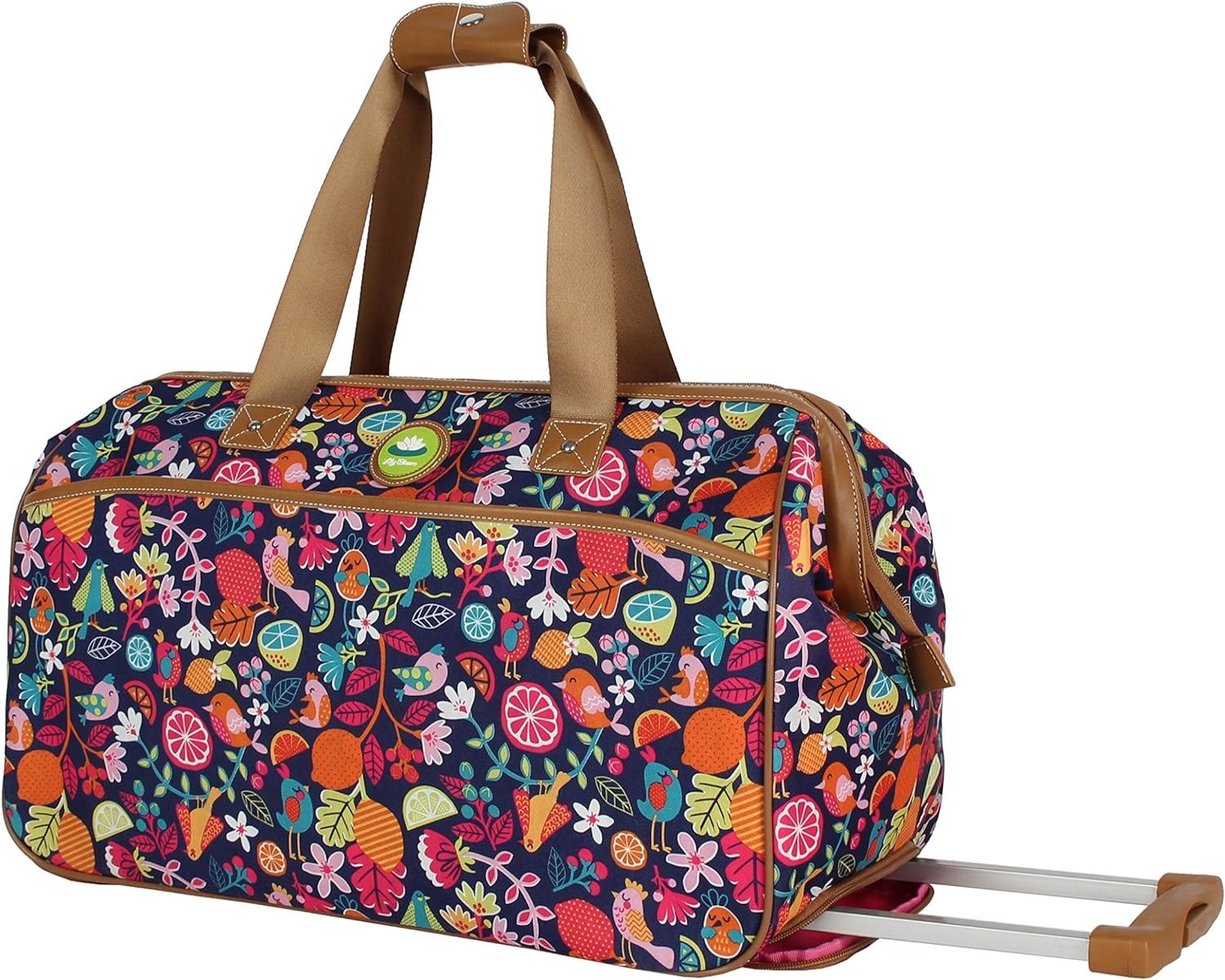 22 in Luggage Designer Pattern Suitcase Wheeled Duffel Carry On Bag - Lily Bloom Store