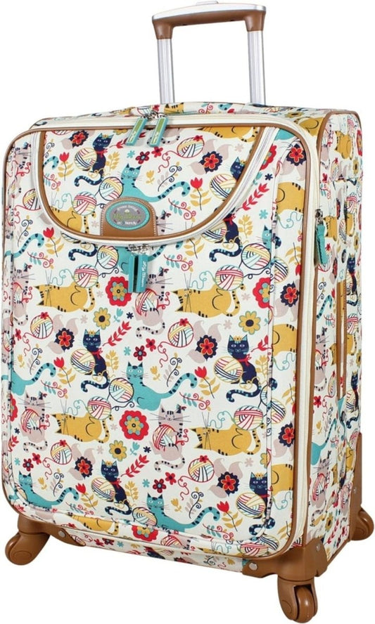 28 in Luggage Large Expandable Design Pattern Suitcase With Spinner Wheels - Lily Bloom