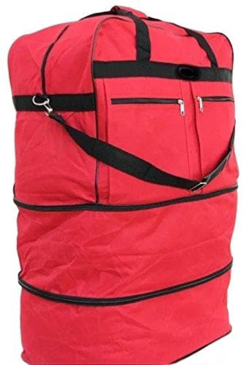 Large Expandable Rolling 6 Wheels Duffel Bag Spinner Suitcase Luggage