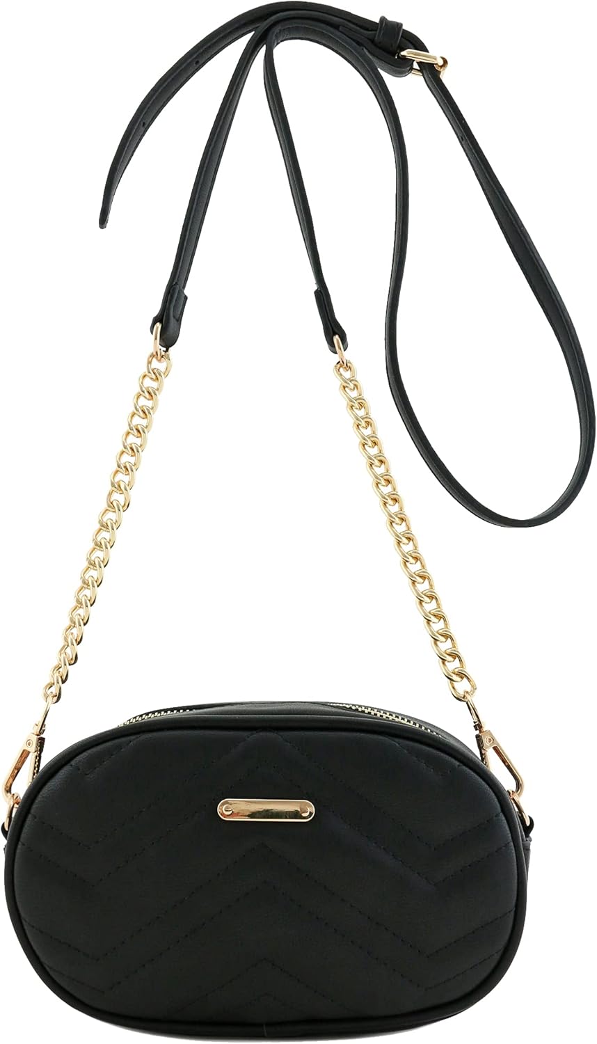 Fashionable Waist Bag Leather Belt Bag Crossbody Tassel Chain