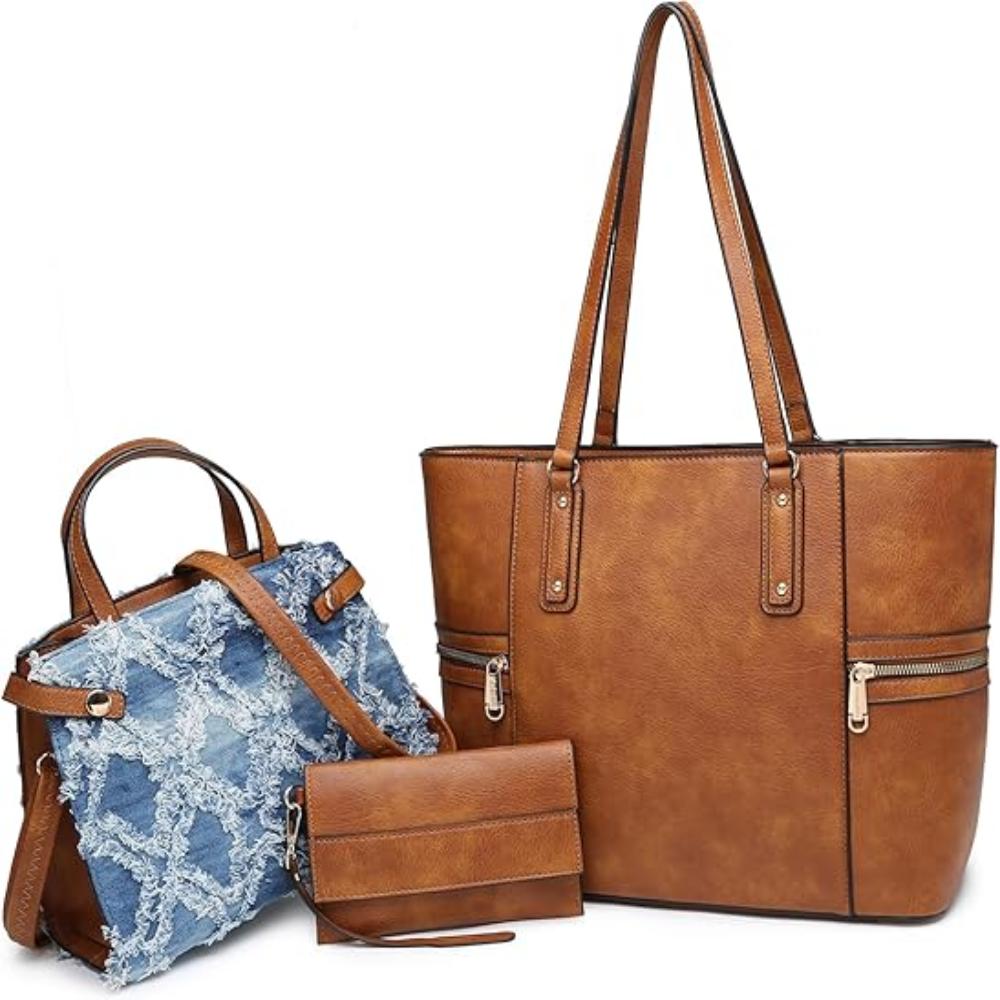Stylish Tote & Shoulder Bags: 3-Piece Set - Lily Bloom Store