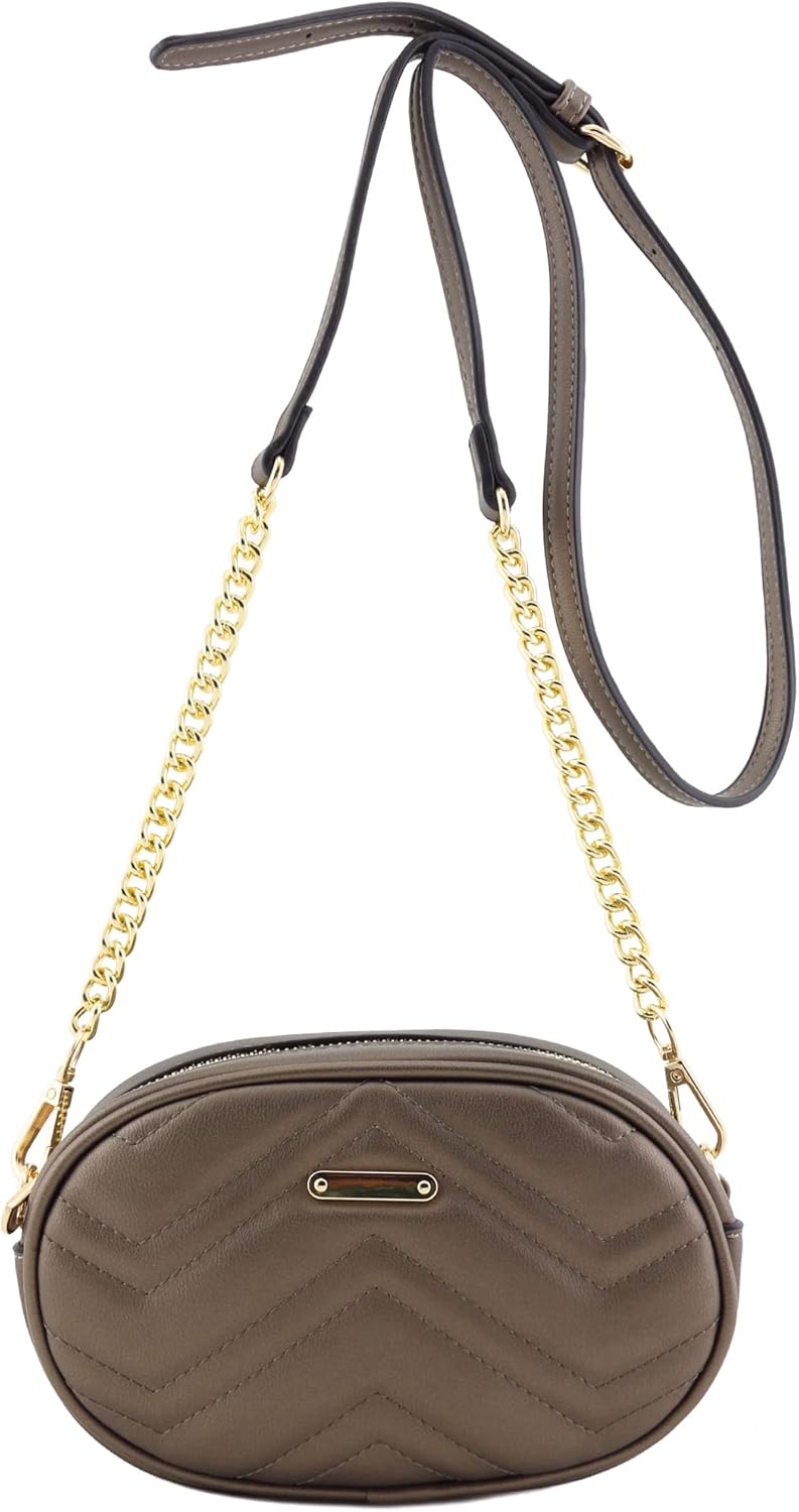 Fashionable Waist Bag Leather Belt Bag Crossbody Tassel Chain