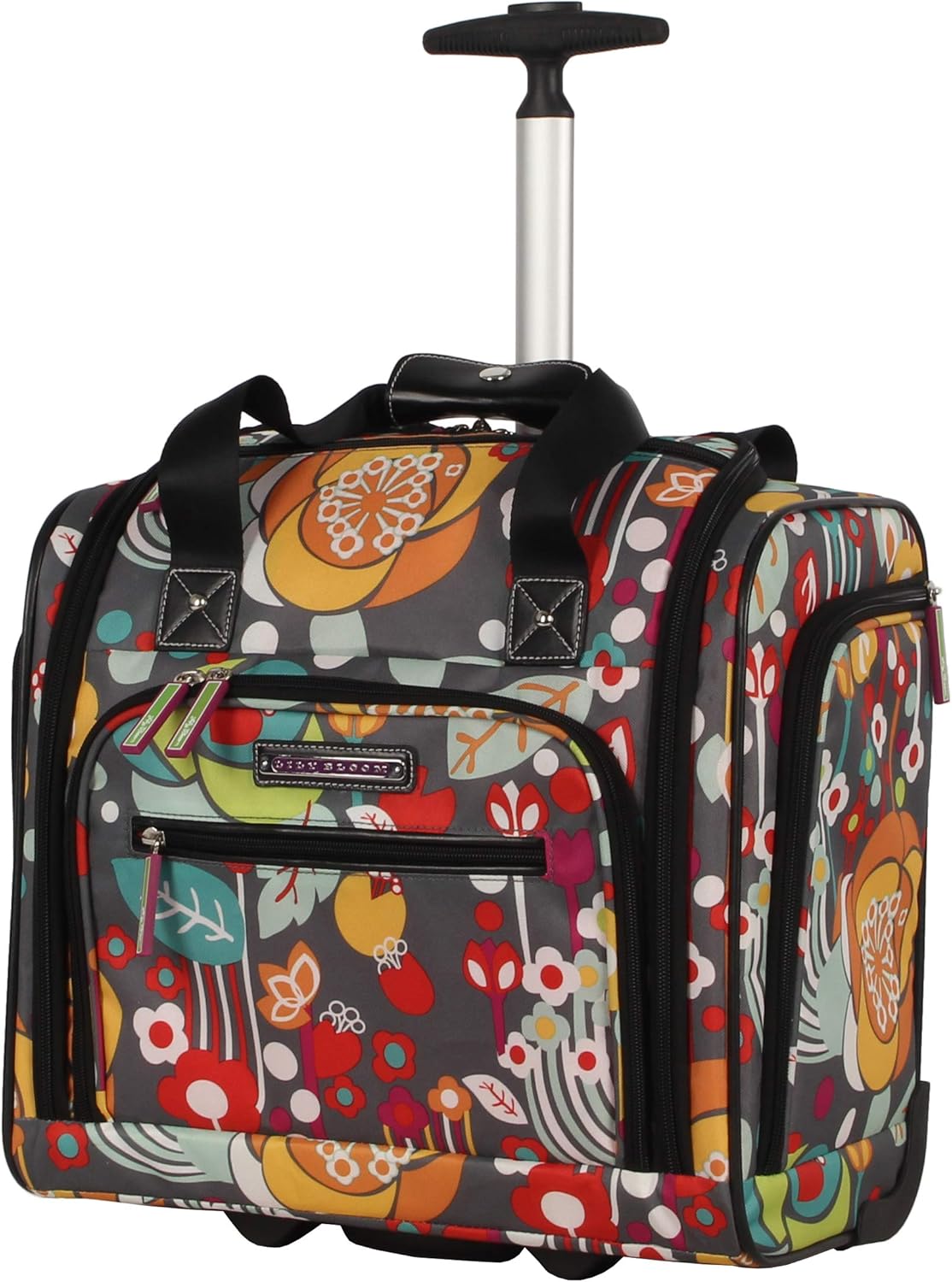 Lily Bloom Designer 15 Inch Carry On Travel Luggage Lightweight Rolling Suitcase Bag - Lily Bloom Store