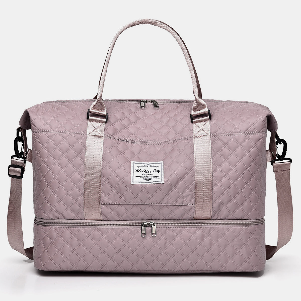 Diamond Grid Oxford Cloth Oversize Travel Bag - Lily Bloom Store