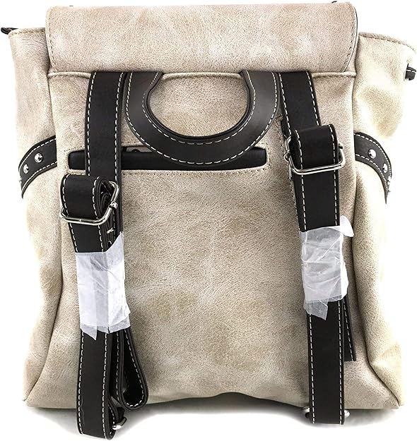 Western Buckle Drawstring Conceal Carry Backpack with Floral Embroidery