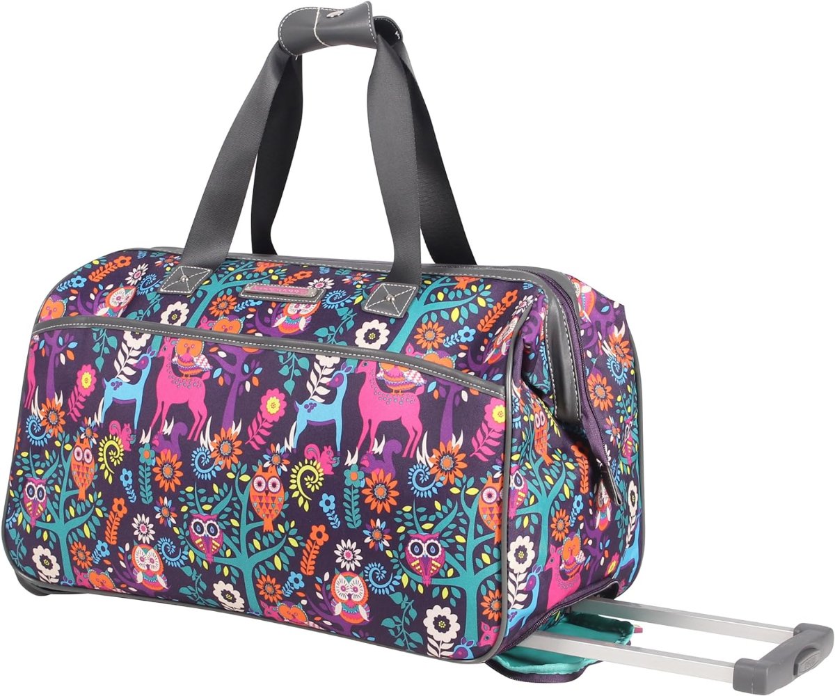 Lily Bloom Lightweight 22 Inch Carry-On Suitcase with 2-Rolling Wheels - Lily Bloom Store