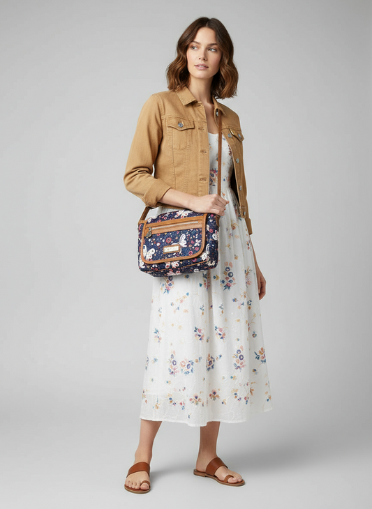 Adjustable Crossbody Shoulder Bag - Lily Bloom