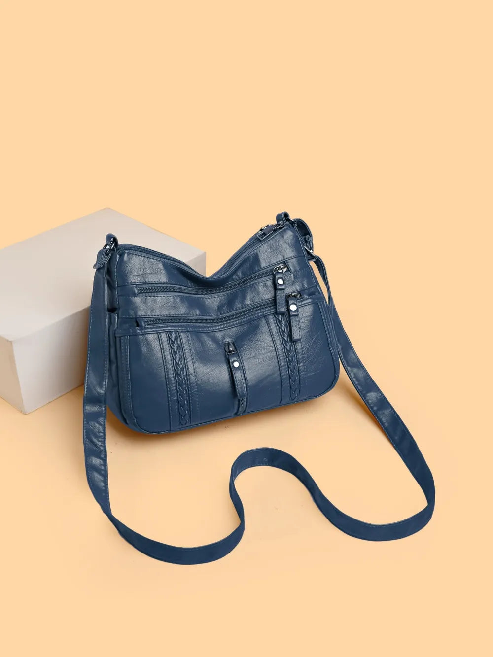 Vegan Leather Adjustable Strap Shoulder Bag | Lily Bloom