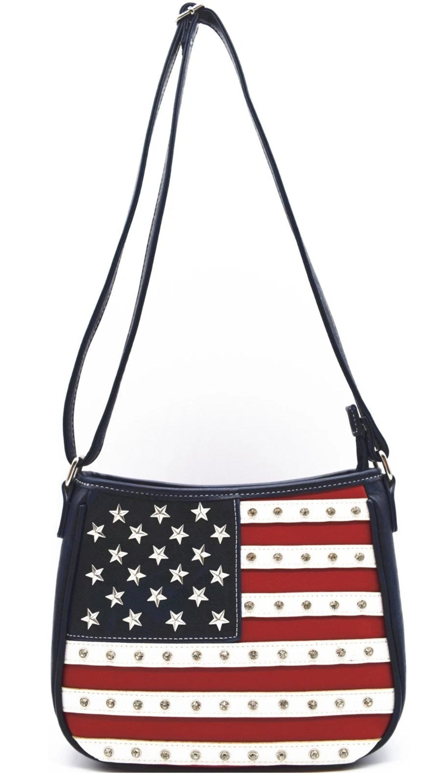 Handbag with American flag design