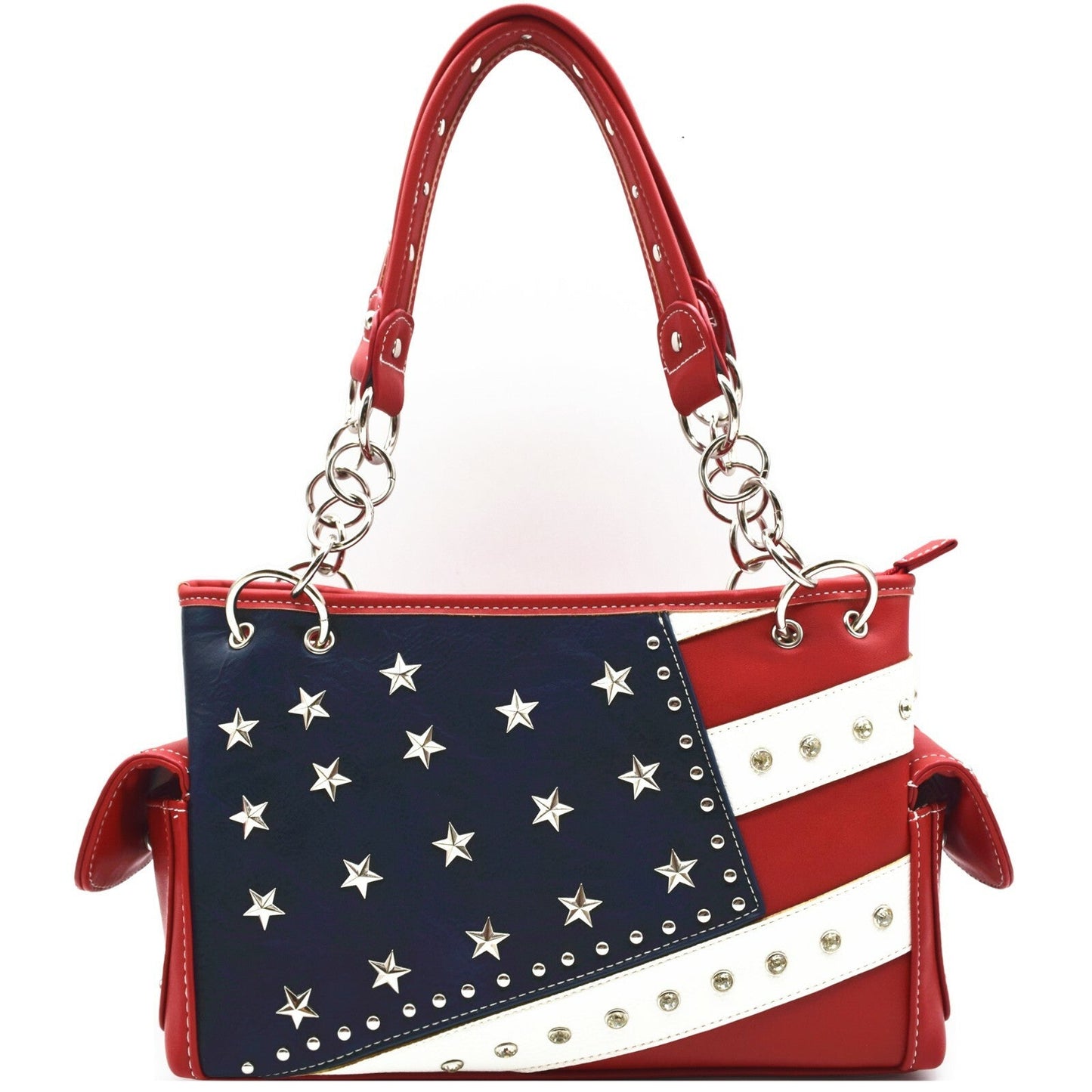 American Flag Stars and Stripes Purse Handbag with Wallet