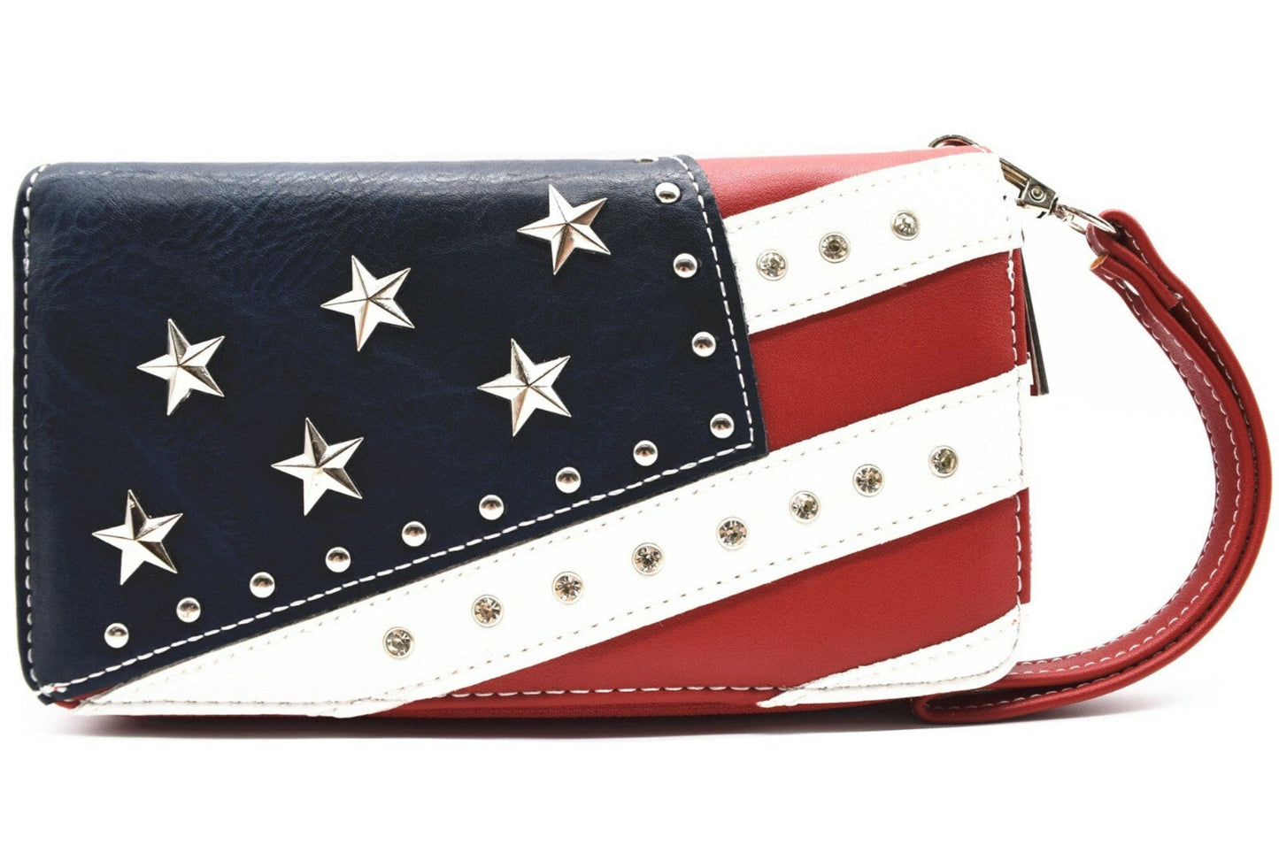 American Flag Stars and Stripes Purse Handbag with Wallet