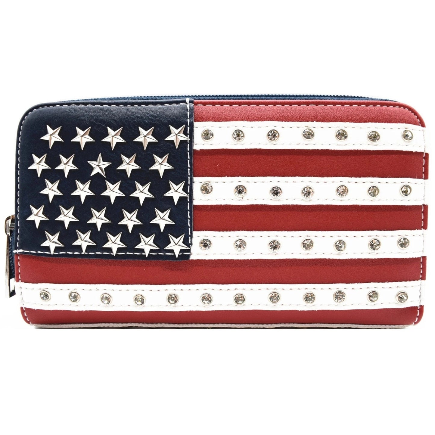 American Flag Stars and Stripes Purse Handbag with Wallet
