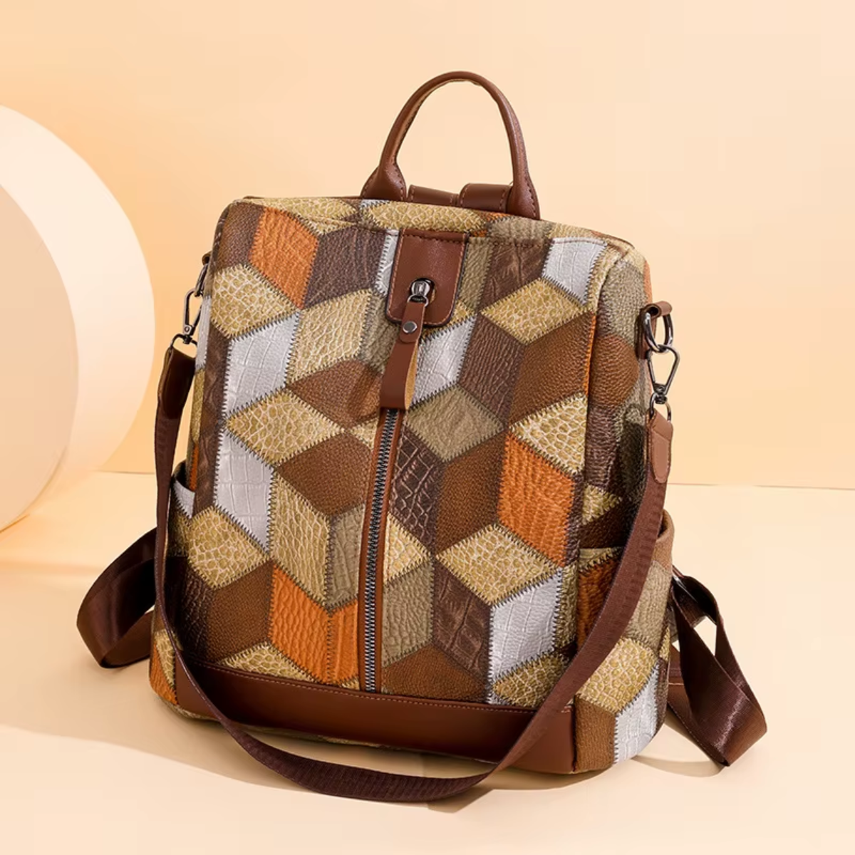 Anti-theft Waterproof Vegan Leather Backpack | Lily Bloom