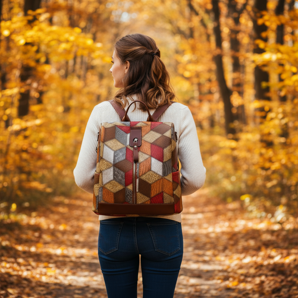 Anti-theft Waterproof Vegan Leather Backpack | Lily Bloom