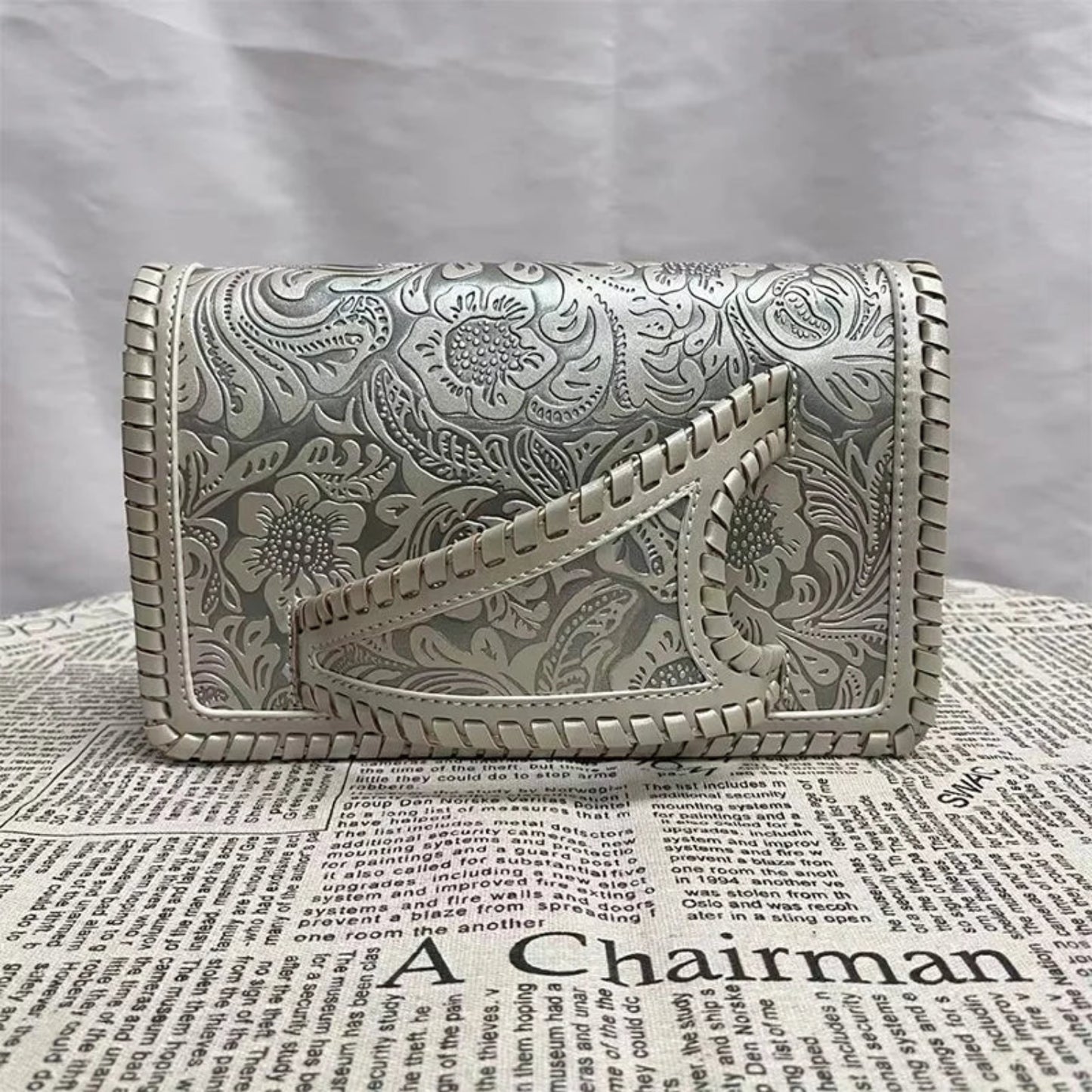 Art Carvings Embossing Evening Elegant Clutch Purse Designer Handbag