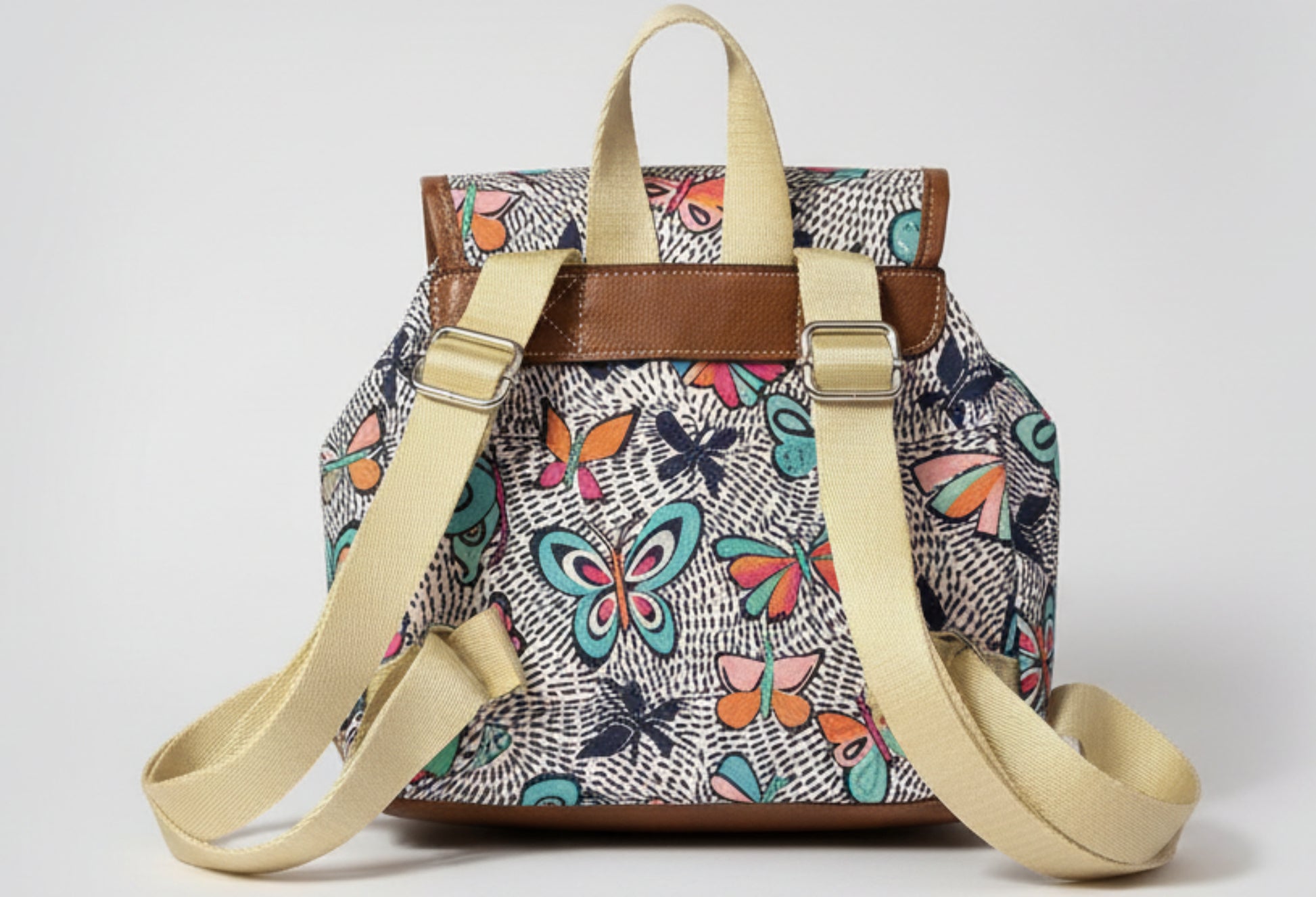 Backpack Purse Drawstring Snap Closure - Lily Bloom