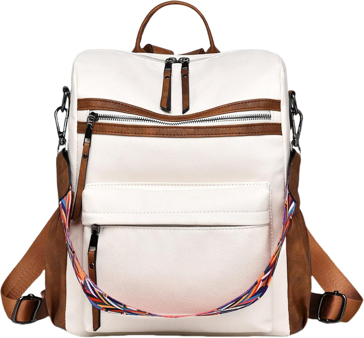 Backpack Purse Leather Designer Travel Large Shoulder Bag with Tassel - Lily Bloom