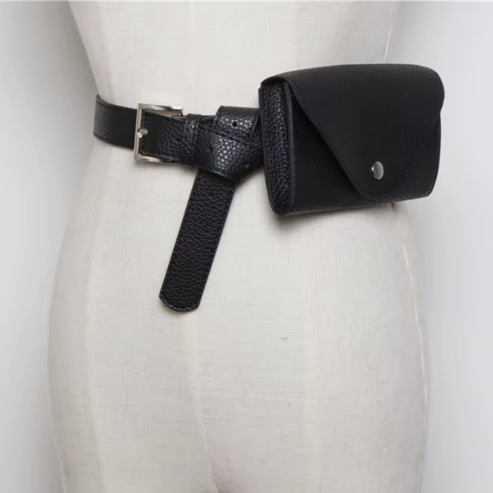 Vegan Leather Belt Phone Pouch Messenger Bag | Lily Bloom