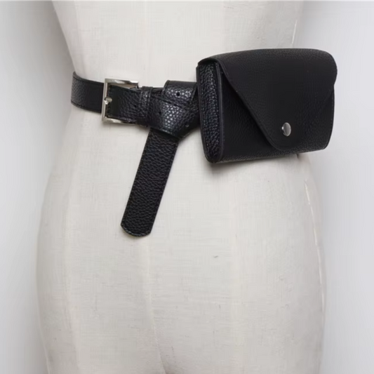 Vegan Leather Belt Phone Pouch Messenger Bag | Lily Bloom
