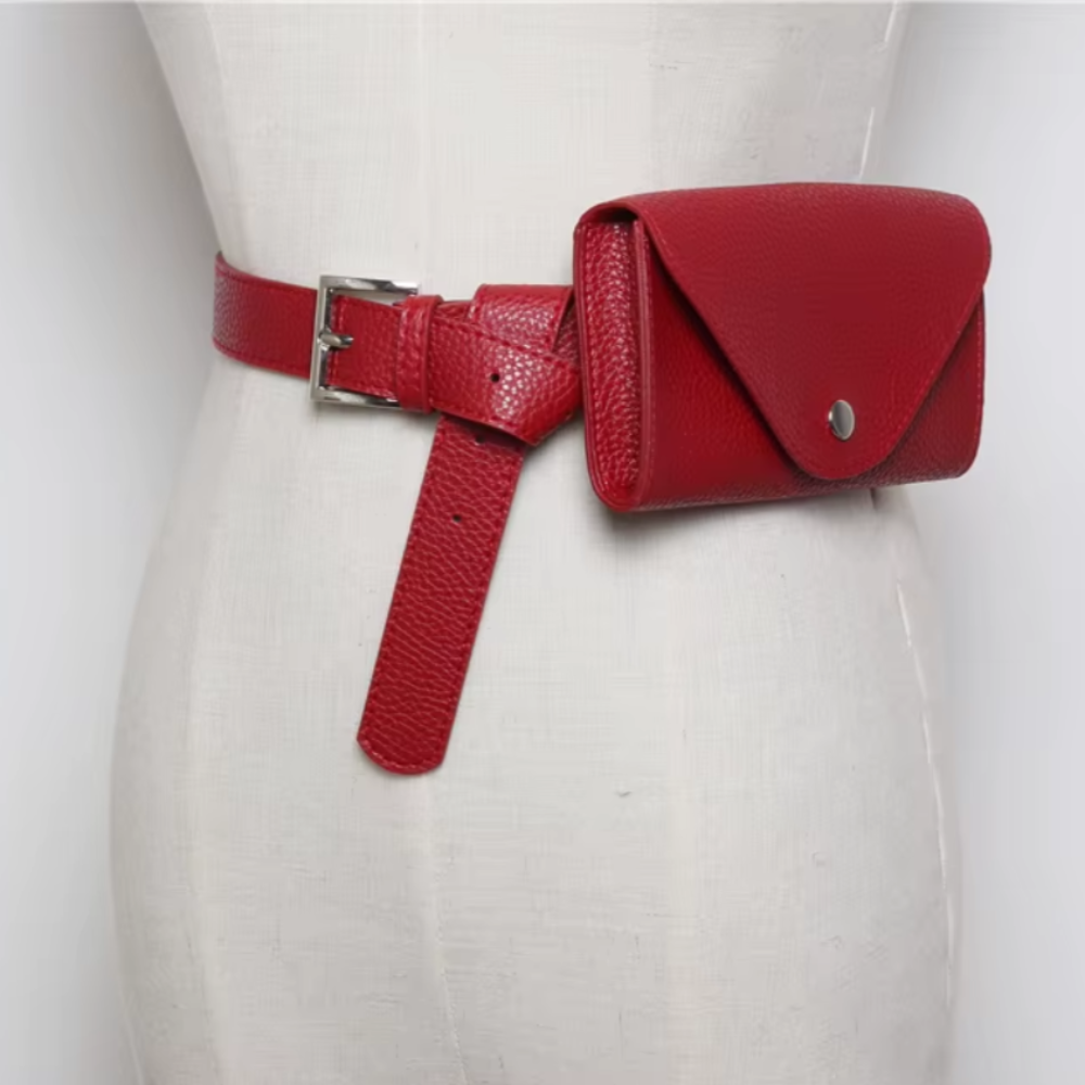 Vegan Leather Belt Phone Pouch Messenger Bag | Lily Bloom