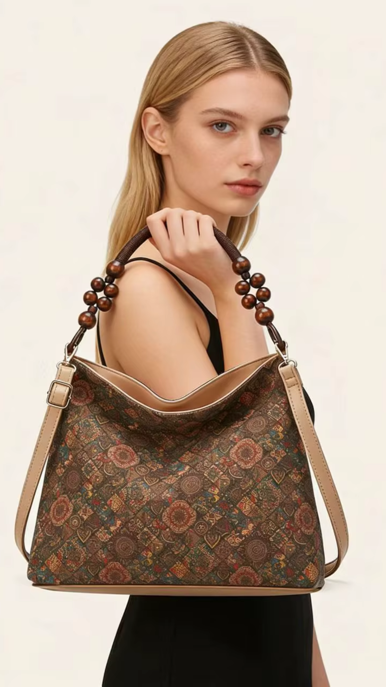 Bohemian Geometric Pattern Hobo Handbag