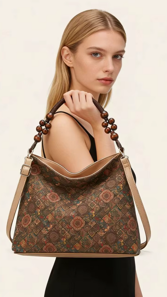 Bohemian Geometric Pattern Hobo Handbag