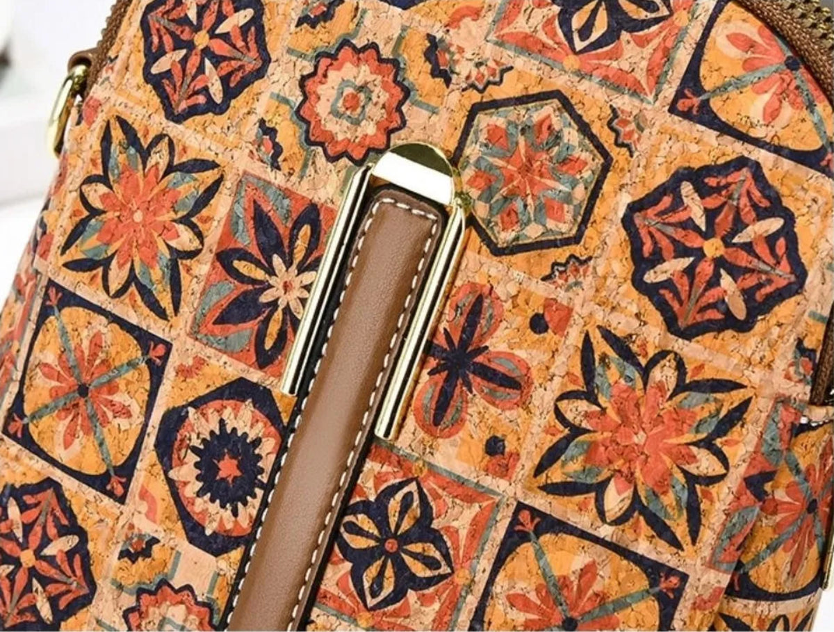 Boho Floral Vegan Leather Phone Crossbody Bag