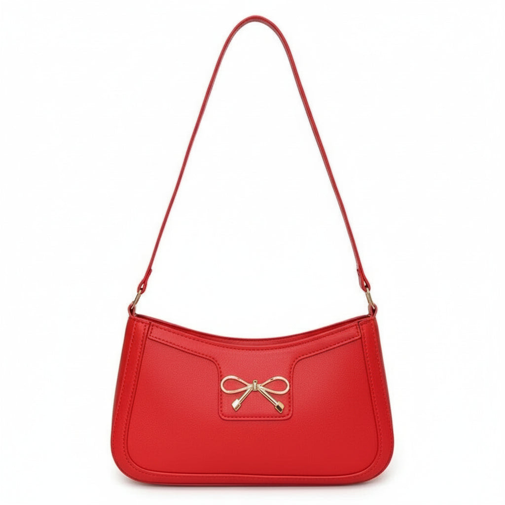 Bow Leather Shoulder Bag