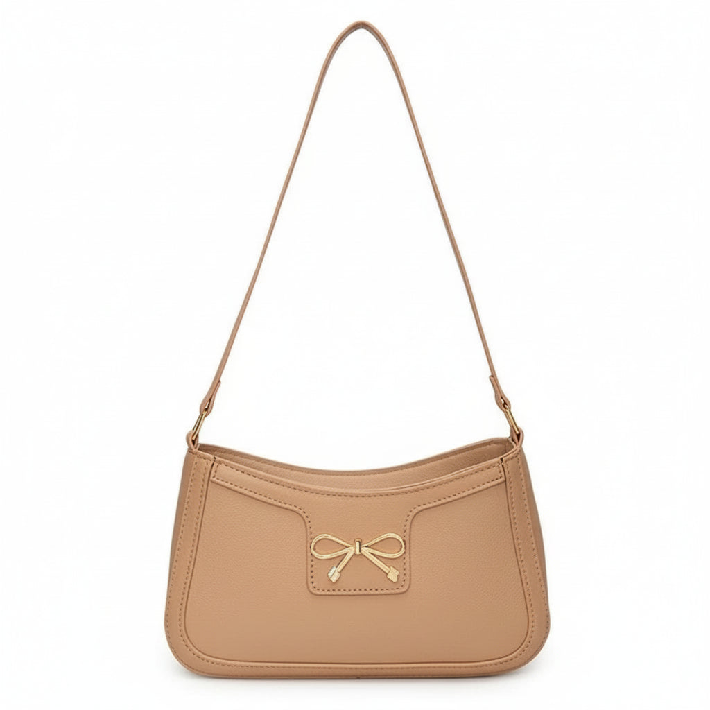 Bow Leather Shoulder Bag