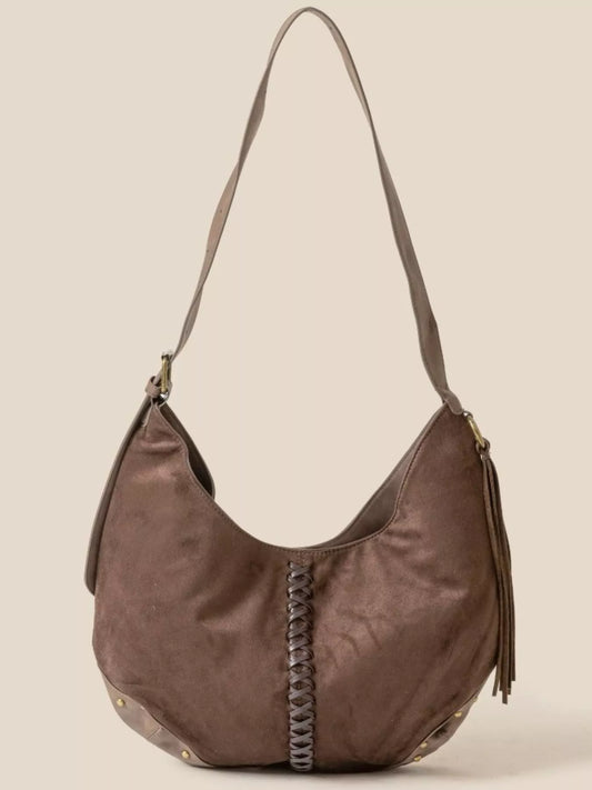 Braided Detail Hobo Shoulder Bag | Lily Bloom