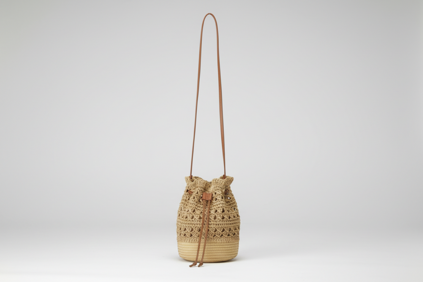 Braided Single Strap Drawstring Bag