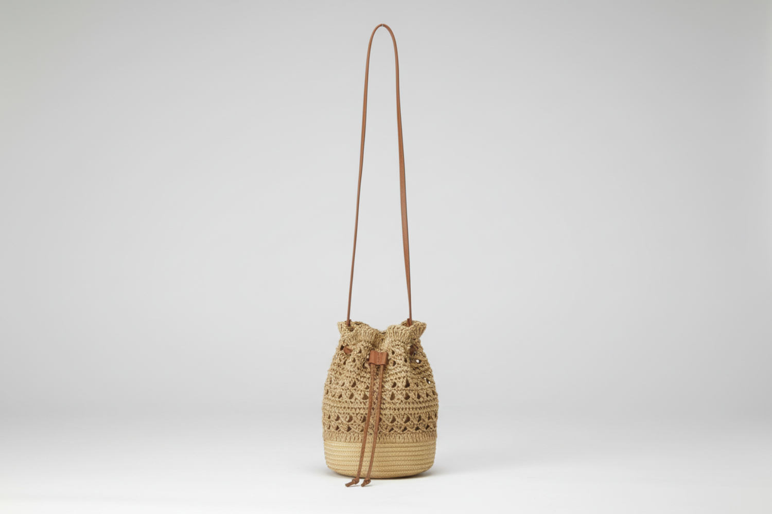 Braided Single Strap Drawstring Bag