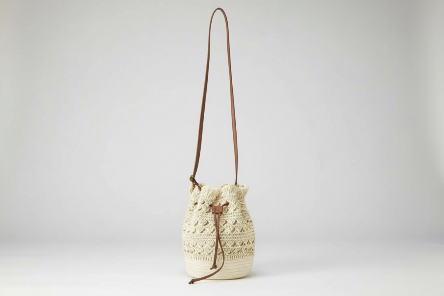 Braided Single Strap Drawstring Bag