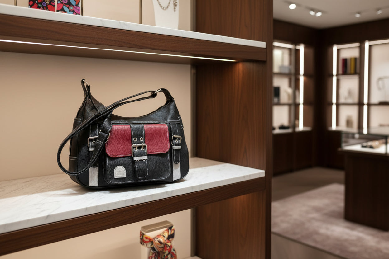 Buckle Decor Flap Crossbody Bag