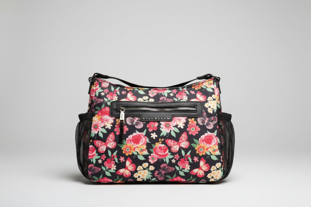 Butterfly Flower Design Purse Bag