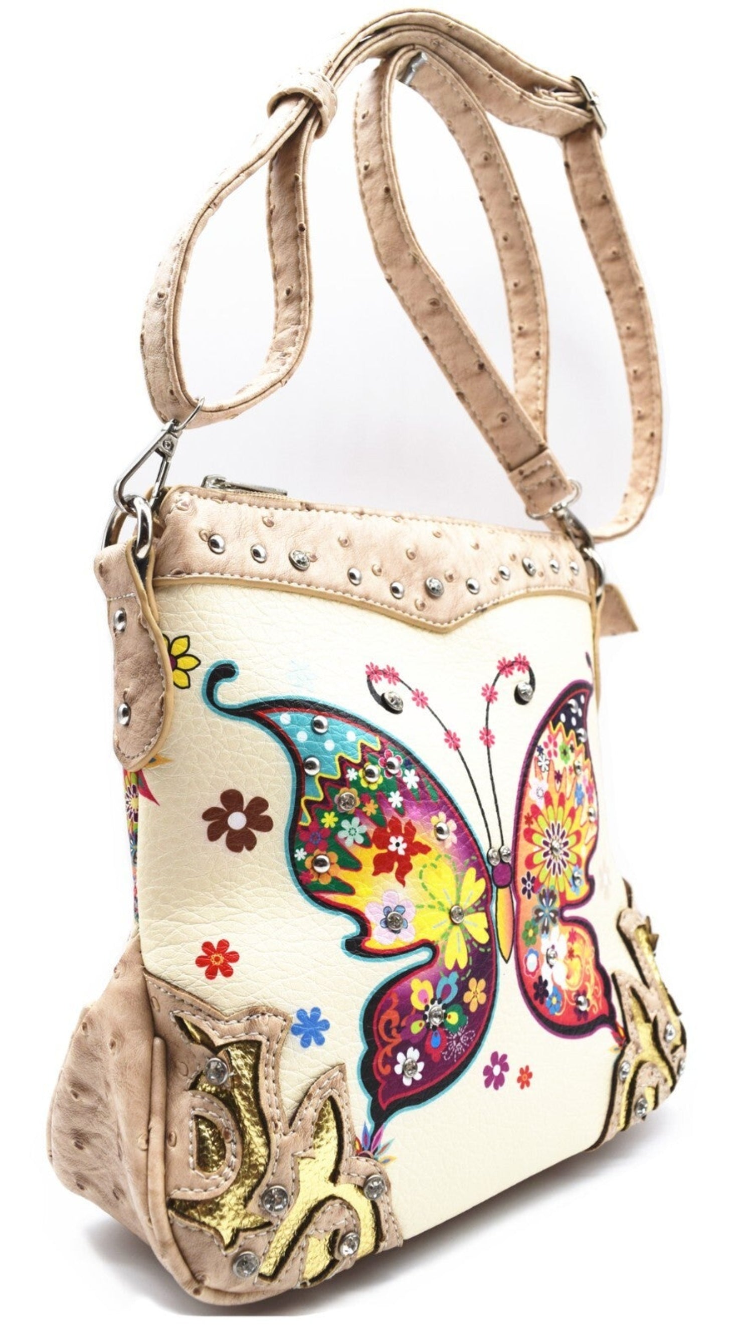 Butterfly Leather Purse Crossbody Bag with Wallet