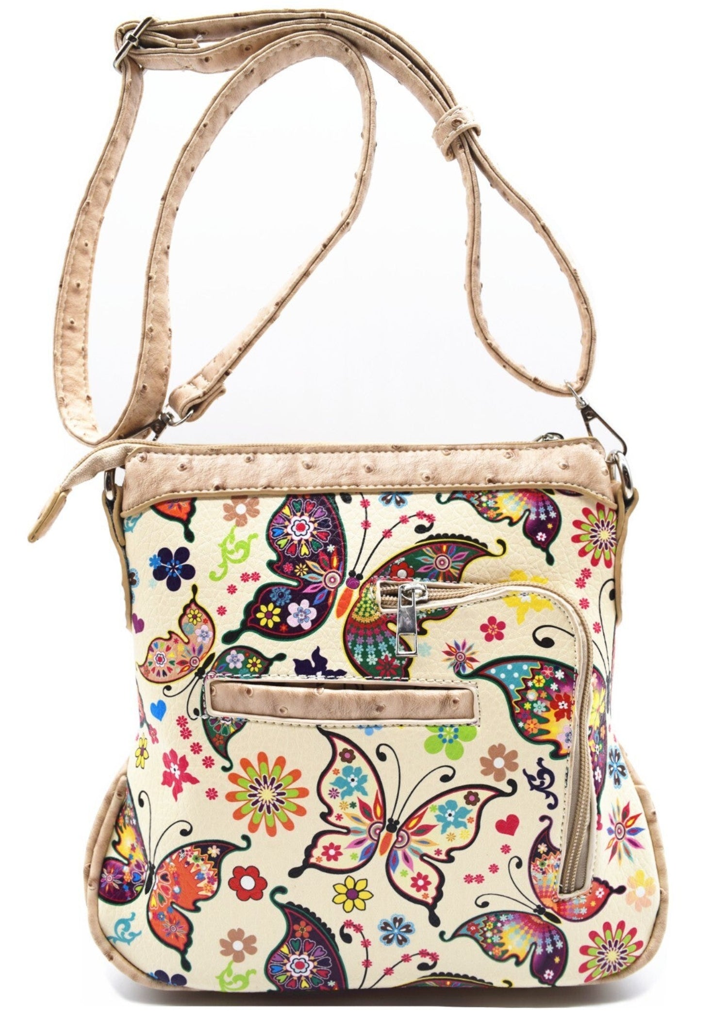 Butterfly Leather Purse Crossbody Bag with Wallet