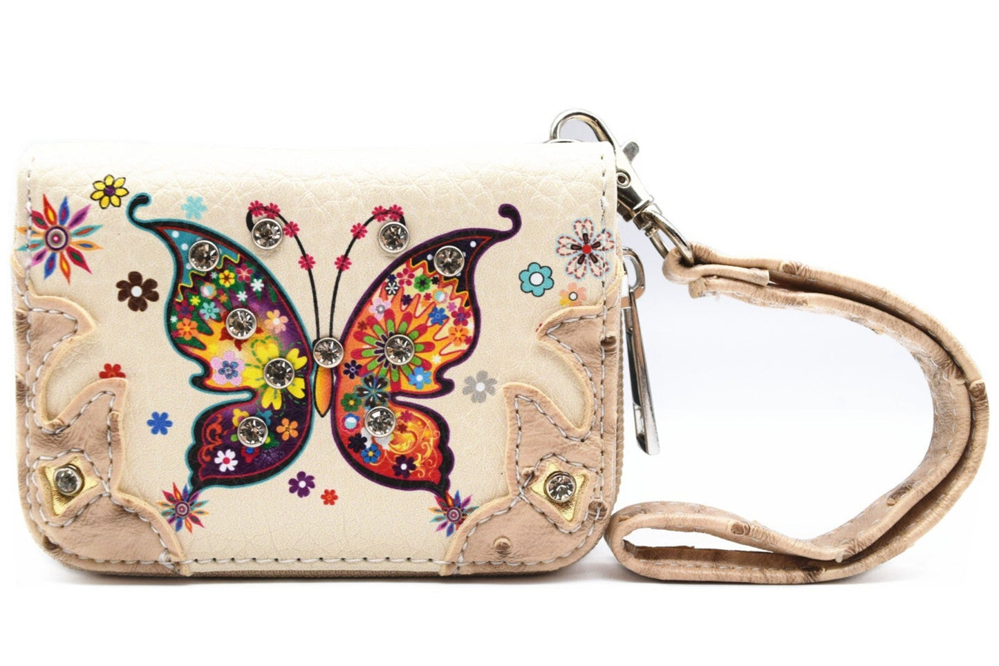 Butterfly Leather Purse Crossbody Bag with Wallet
