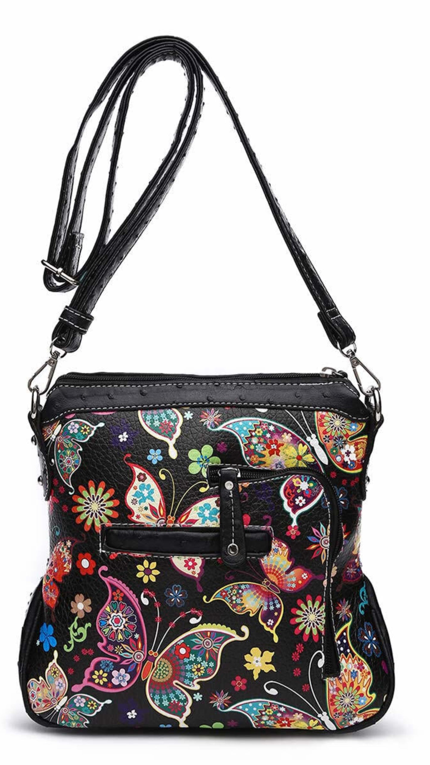 Butterfly Leather Purse Crossbody Bag with Wallet