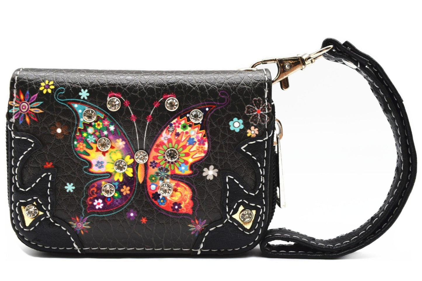 Butterfly Leather Purse Crossbody Bag with Wallet